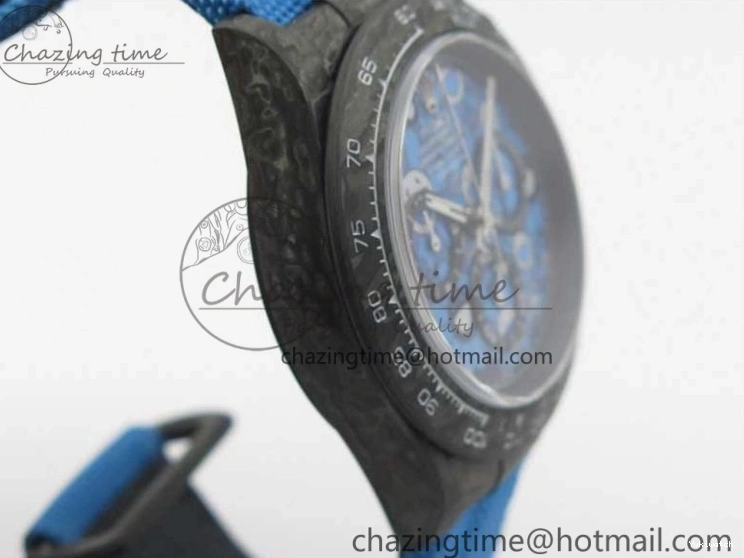 On Daytona Blue Strap Edition Blue DIW Dial Best Carbon A7750 WWF Nylon V2 0122
